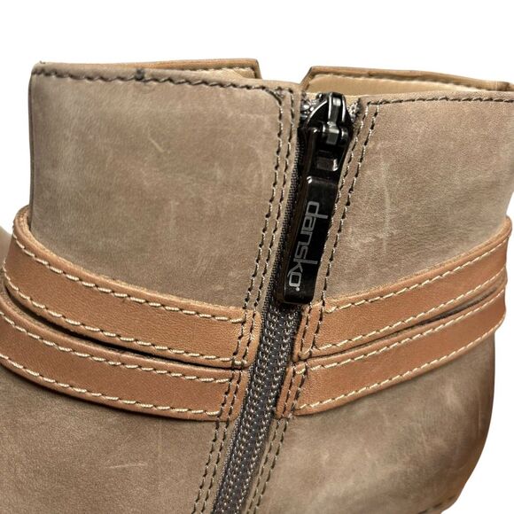 NEW Dansko Womens Size 37 / US 6.5 Taupe Tan Burnished Nubuck Brook Bootie Boot - Picture 7 of 10